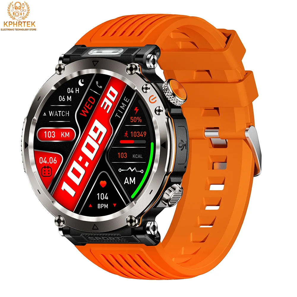 50 PCs HT30 smart bracelet watch with compass, multi-sports flashlight, heart rate sensor, Bluetooth call and voice assistant 2