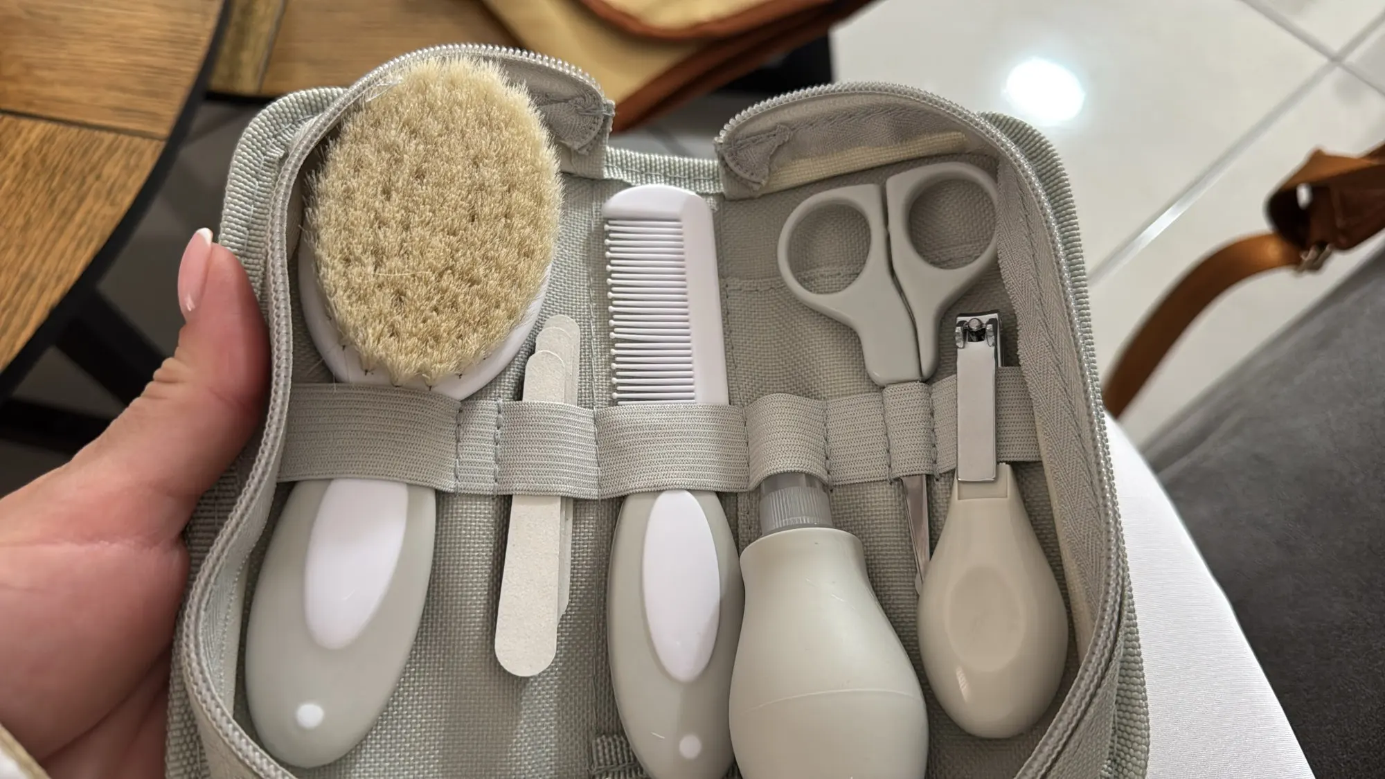 Baby Care Kit six-piece baby nasal inhaler Nail clipper brush file Comb scissors set daily cleaning and care accessories for bab photo review