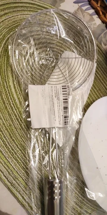 3 Size Set Stainless Steel Colander Household Noodle Dumpling Hot Pot Filter Screen Pearl Line Drain Large Fried Strainer photo review