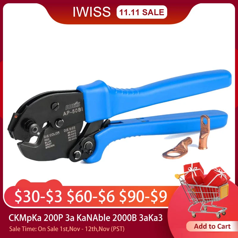 Battery Cable Crimping Tool Battery Terminal Crimpers Heavy Duty