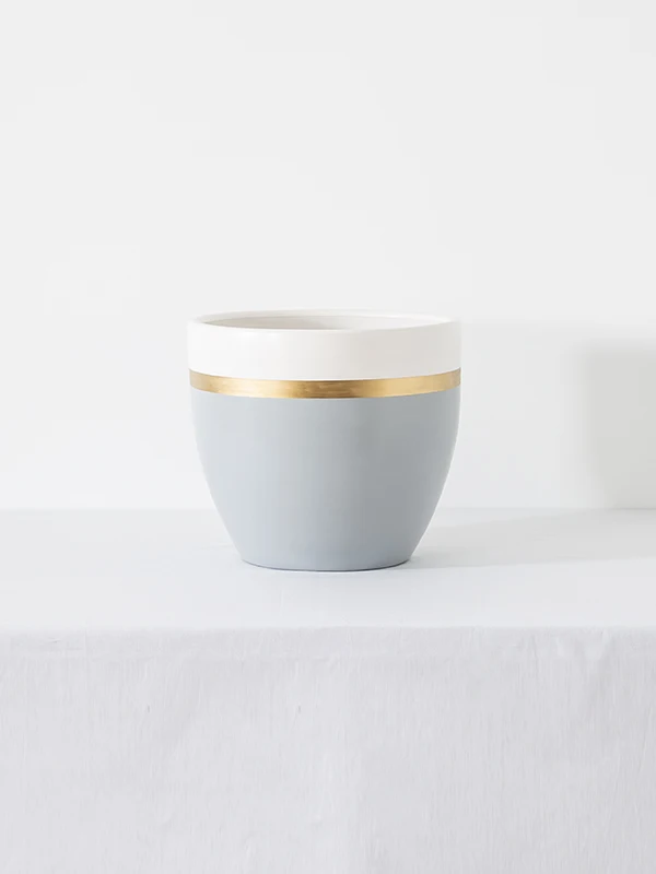 

EWP Saturn Ceramic Bicolor Modern Handmade Special Design Ceramic Flowerpot