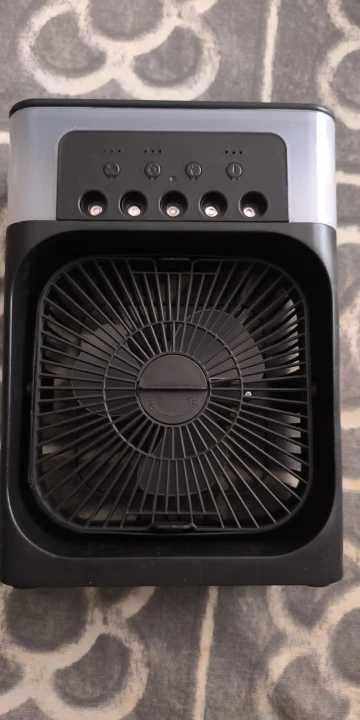 3-in-1 Portable Air Cooler Fan – LED Night Light, Humidifier & USB-Powered Mini AC