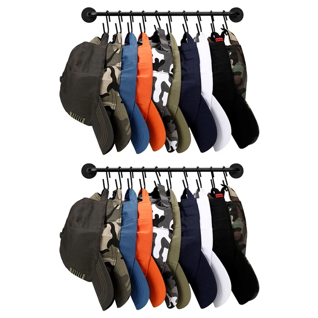 Ganchos Autoadhesivos Para Colgar Gorras | Pack De 12 | Soporte Curvo Para Pared, Sin Dañar Sombreros