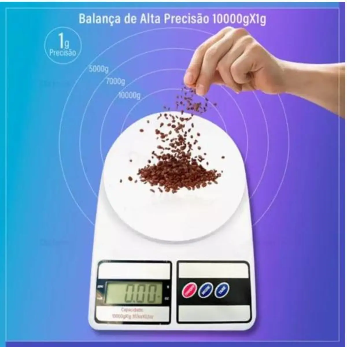 Balanca Digital De Cozinha Alta Precisao 10kg - groovy 4