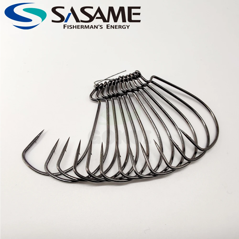 Shaddock Set di 50 ami da Pesca Offset Worm Dropshot, Gancio per Esche