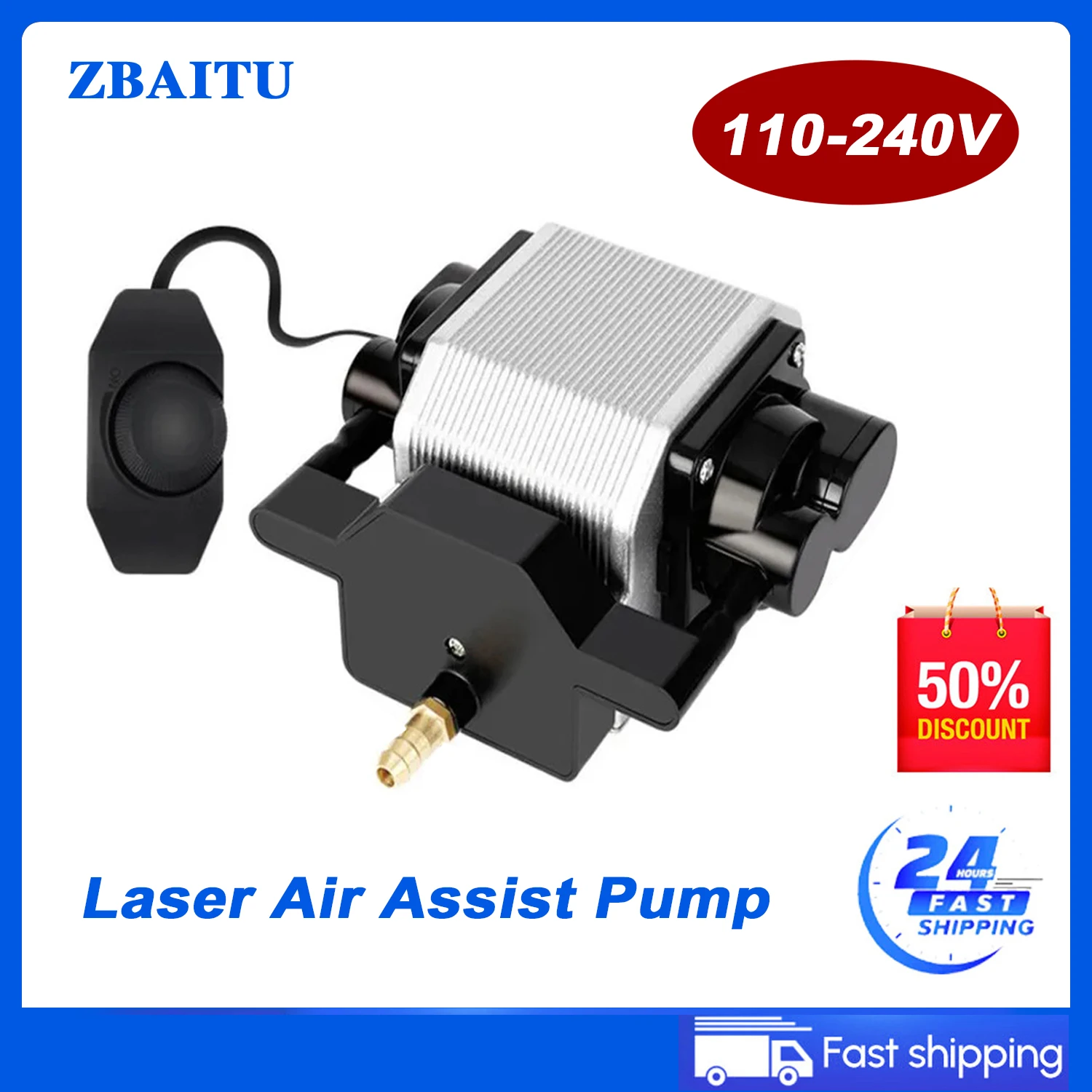 Air Assist Pump Compressor Kit, Ferramentas para Todos os Laser