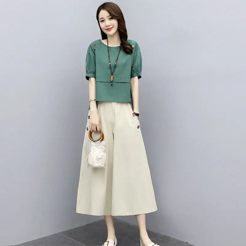Skirts Womens Two Piece Set Linen Blend Cropped Women Shirt Draped Skirt Autumn Fashion Casual Dress Sets Summer spring new