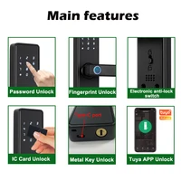 RAYKUBE K20 9-language Biometric Fingerprint Door Lock Electronic Door Lock with  Tuya APP/IC Card/Password/ Key Unlock - Image 2