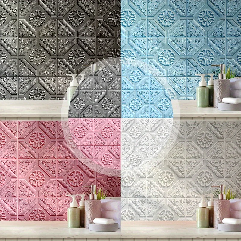 35*35cm Ceiling Roof Decoration Wallpaper Self-adhesive Bedroom 3D Waterproof Background Wall Wallpaper 6