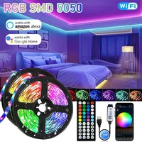 1-30M Led Strip Lights Bluetooth APP Control RGB LED Lights for TV USB 5V WIFI Led Tape for TV Backlight Room Party Decoration 1