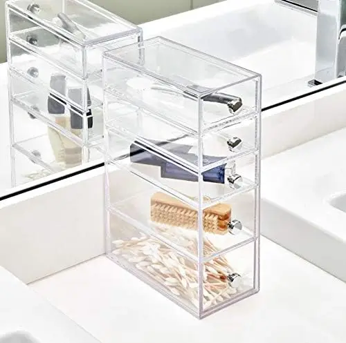 5-drawer clear plastic organizer – 3.25” x 7” x 9.75” 2