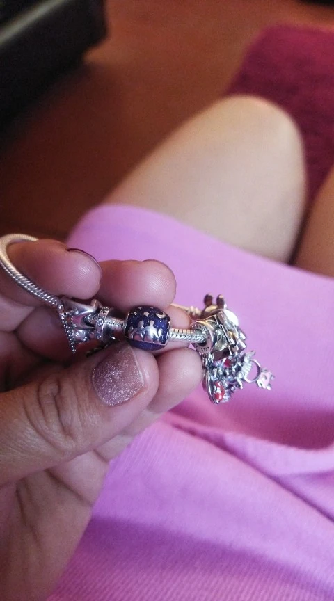 2025 gran oferta dijes cuentas de Plata de Ley 925 mariposa rosa luciérnaga luminosa cuelga brazalete pulsera collar joyería DIY photo review