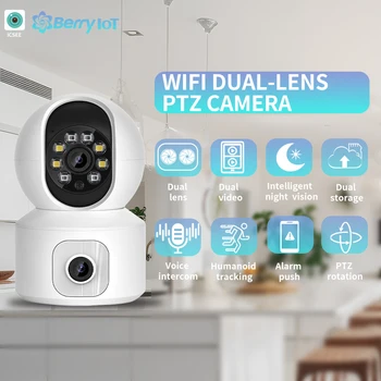 2K4MP security protection wireless WIFI surveillance camera indoor baby and pet PTZ monitor mini camera ICSEE 1
