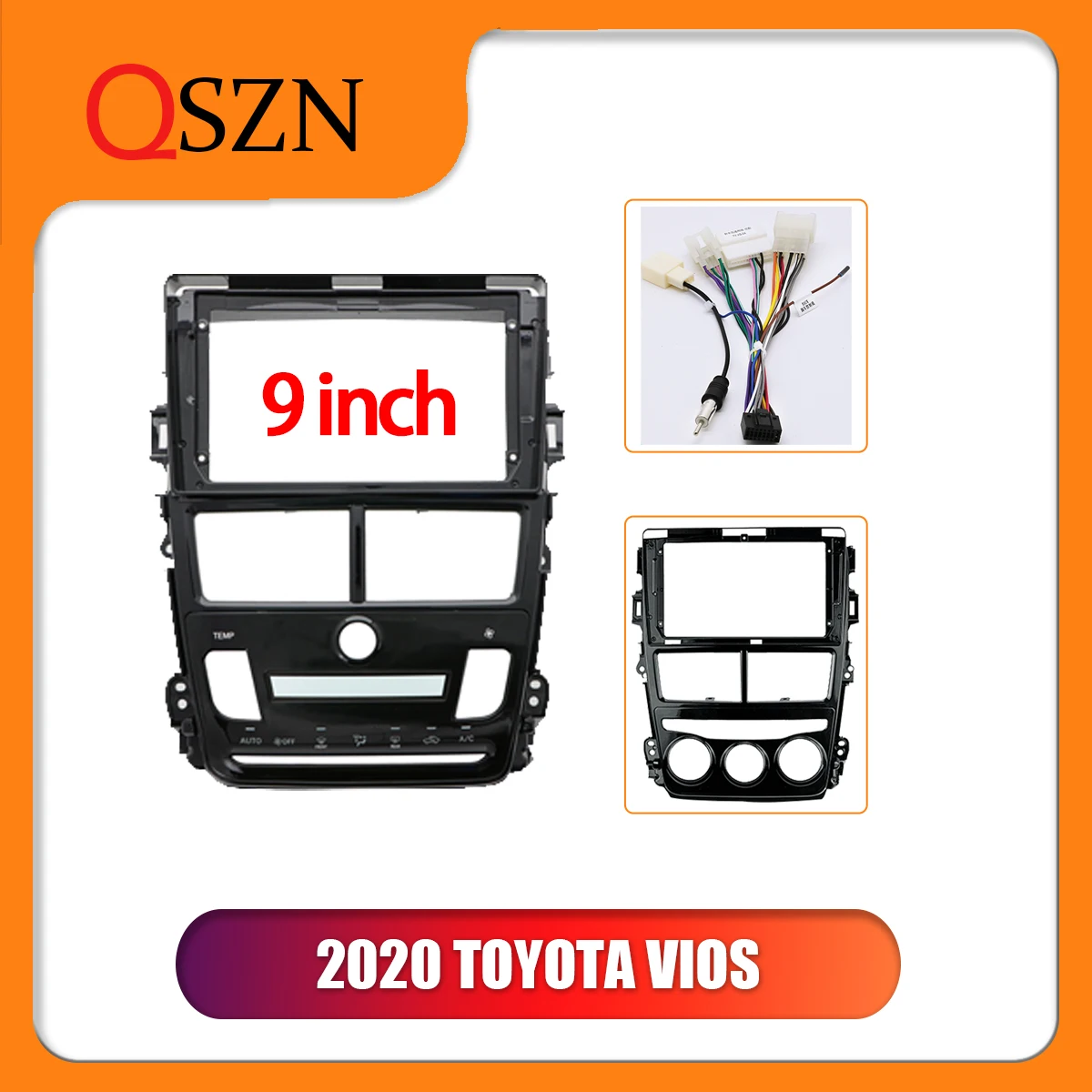 Toyota ViOS 2020  AC/ڵ AC DVD ׷ г   ŰƮ ġ 2 Din  9 ġ ڵ  þ 