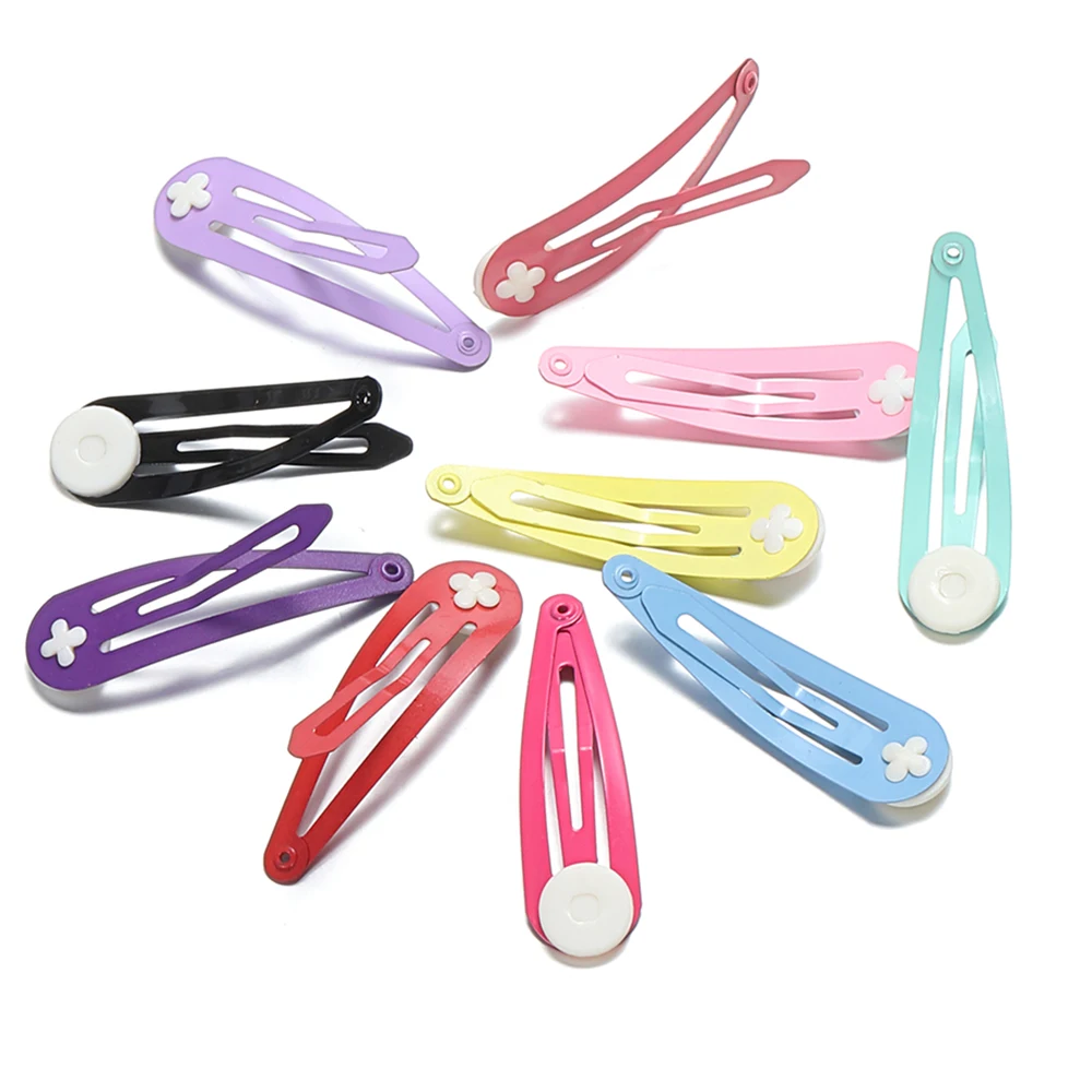 20Pcs Colorful Hairclip Base 45mm Hairpins for Diy Jewelry Making Girls Hair Clip Setting Diy Kids Bow Flower Headwear Findings