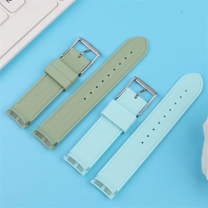 20mm Curved Interface Rubber Strap for Omega X Swatch Joint