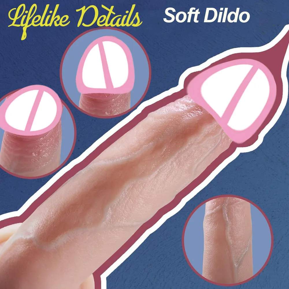 Realistic Dildo Man Dick Soft Penis With Suction Cup Adult Women Sex Toy Artificial penis for Women Vaginal G-spot Massage Toy