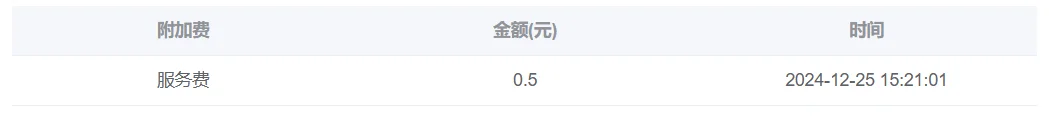 上机订单 “详情”页 附加费记录 上机订单 “详情”页 附加费记录