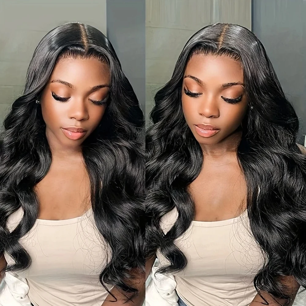 Transparent Brazilian Vigrin Human Hair Body Wave 13x4 HD Lace Frontal Wigs Pre Plucked With Baby Hair 2