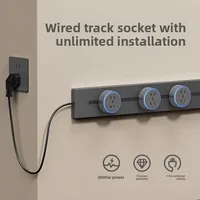 รางปลั๊กไฟติดผนัง มาตรฐาน US EU UK และเกาหลี ปลั๊กไฟสำนักงาน ปลั๊กไฟติดผนัง สีขาว สีดำ พร้อมพอร์ต USB Type C 1