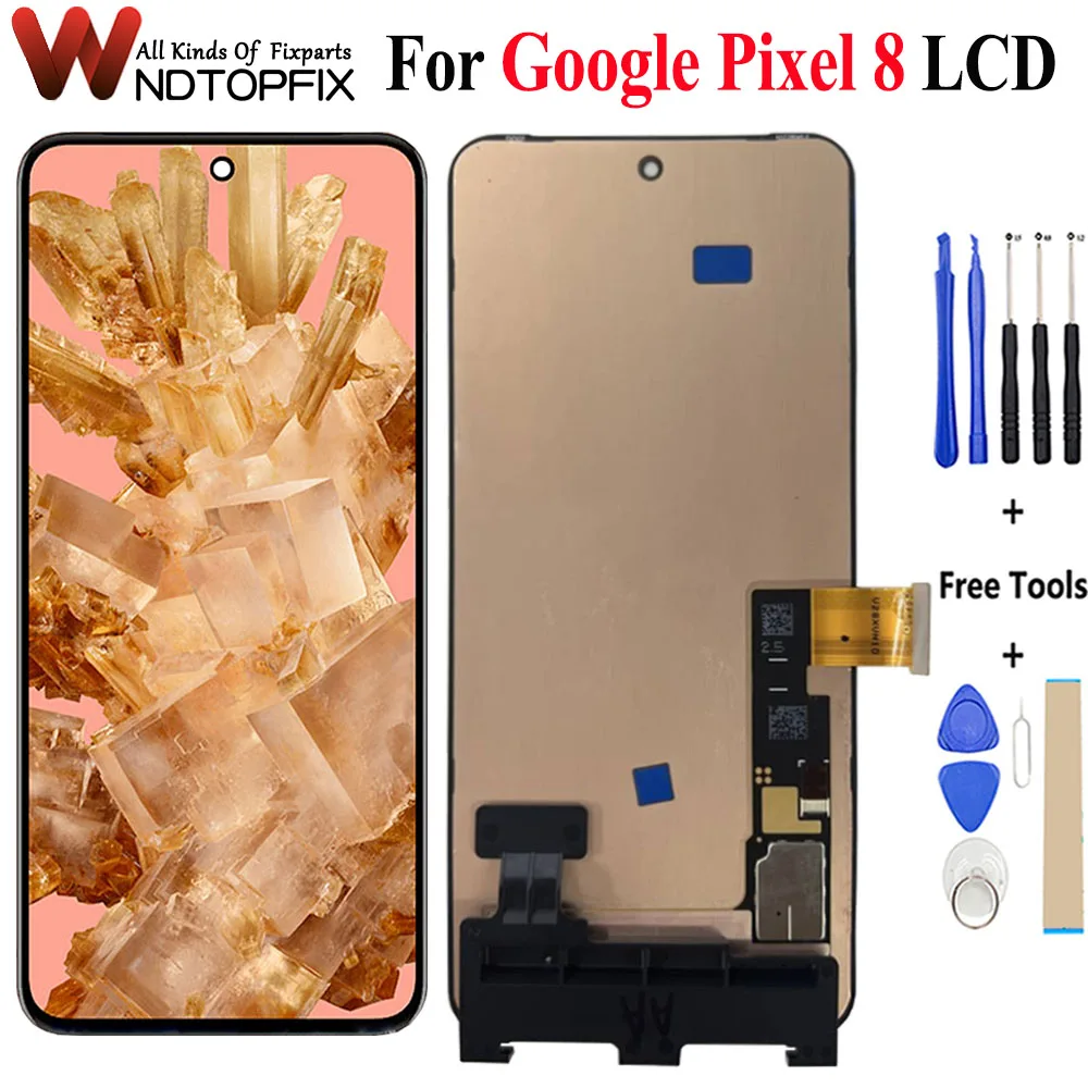 

OLED ЖК-дисплей 6,2 дюйма для Google Pixel 8, ЖК-дисплей для замены для Google Pixel8 GKWS6 G9BQD LCD