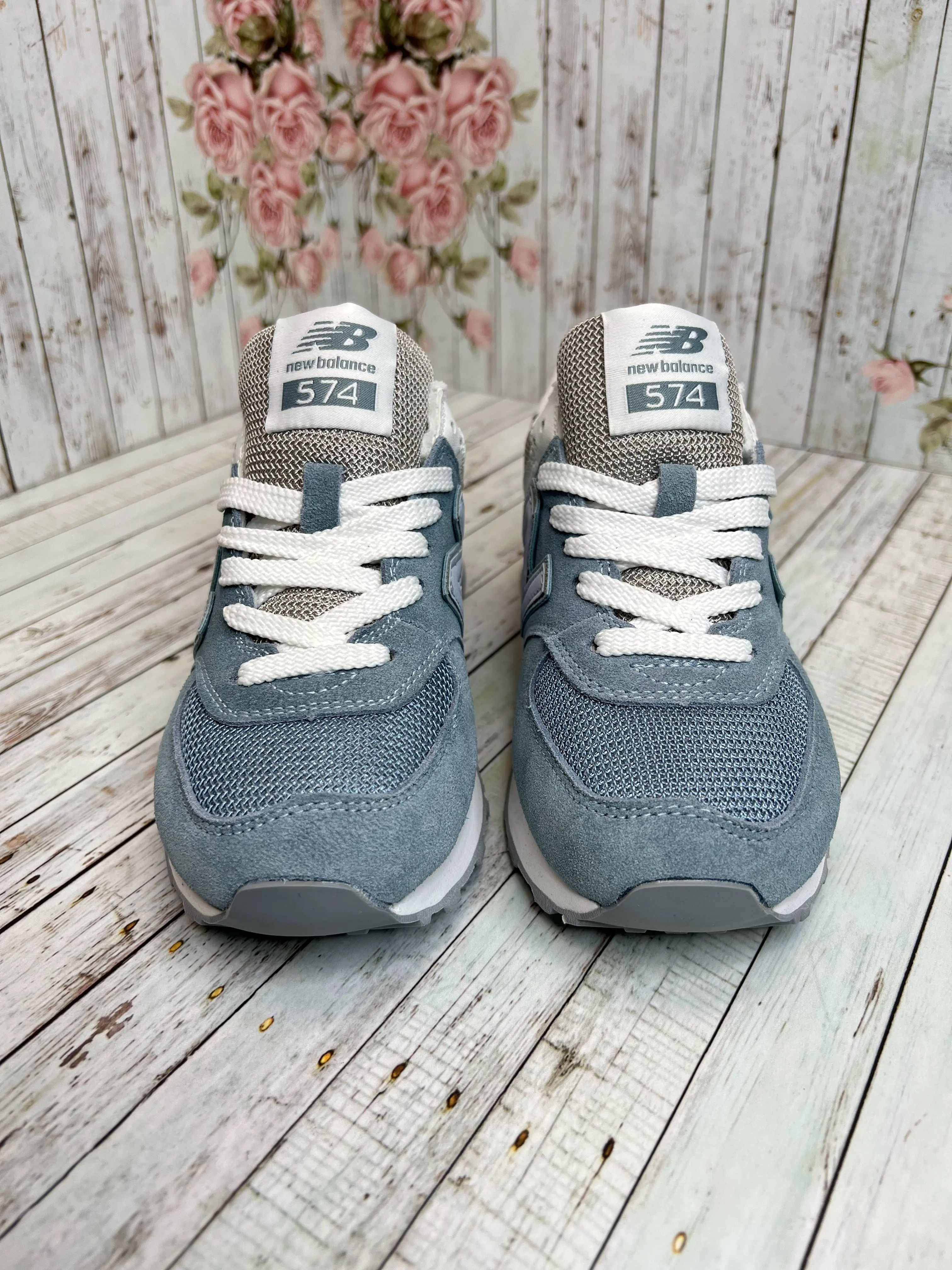 women's new balance 574 blue
