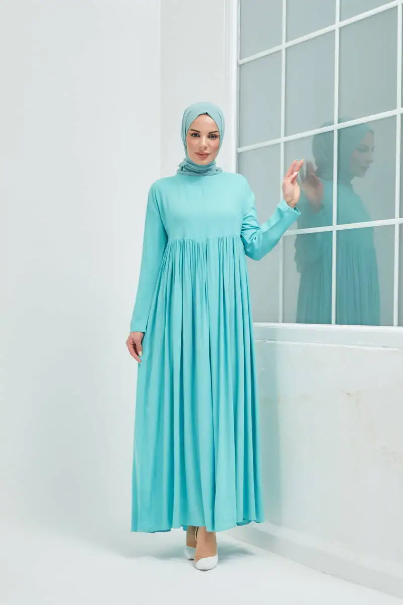 Cyan islamic dress istanbulstyles