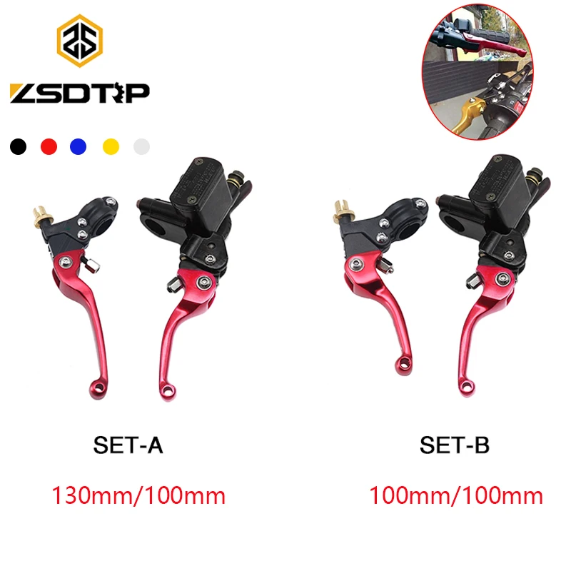 ZSDTRP 1Pair 100/130mm Motorcycle CNC Hydraulic Master Cylinder Clutch
