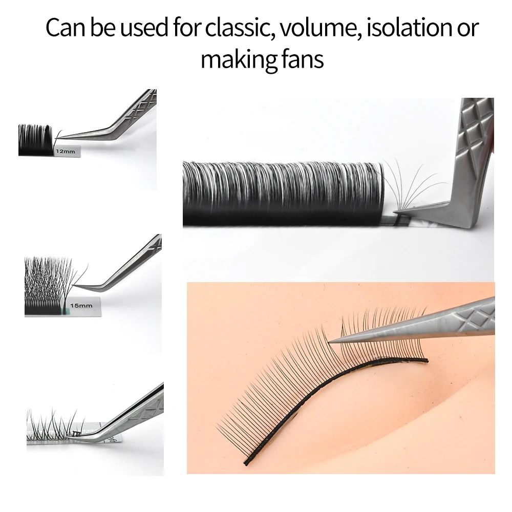 Eyelash Tweezers LAGEE eyelash extension tweezer volume precise diamond grip 420 stainless steel eyebrow makeup