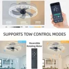 IRALAN 360°Oscillating Low Profile Ceiling Fan with Light,20" Modern LED Fan Light 3000K-6500K Stepless Dimmable Ultra Quiet 5