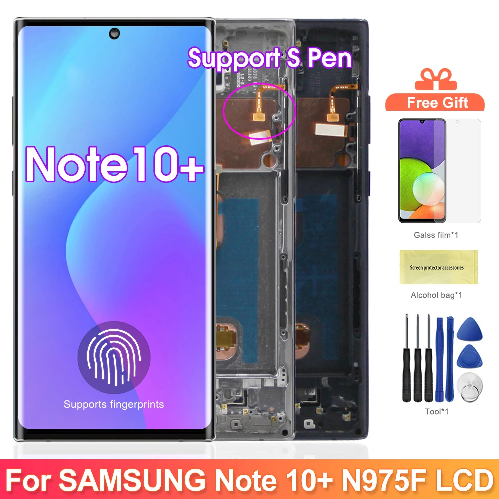 AMOLED Note 10 Plus Screen for Samsung Galaxy Note10+ N975F Lcd Display