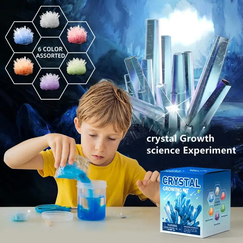 

DIY Crystal Planting Growing Kit Crafts Interesting Science Experiment Interactive Children'S Students Educational Toy Gift