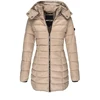 Winter Thicken Warm Women Parkas Solid Color Zippers Coats Long Sleeve Padded Puff Jacket Mid-Length Slim Female Hoodie Parkas 6