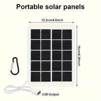 1pc panneau solaire USB Portable Flexible petit étanche 5V panneaux solaires pliants cellules pour chargeur de batterie de téléphone Portable 3