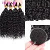 12A Water Wave Bundles Peruvian 100% Human Hair Bundles 1/3/4 Bundles Deal Wet And Wavy Curly Hair Raw Hair Weave Extensions 4