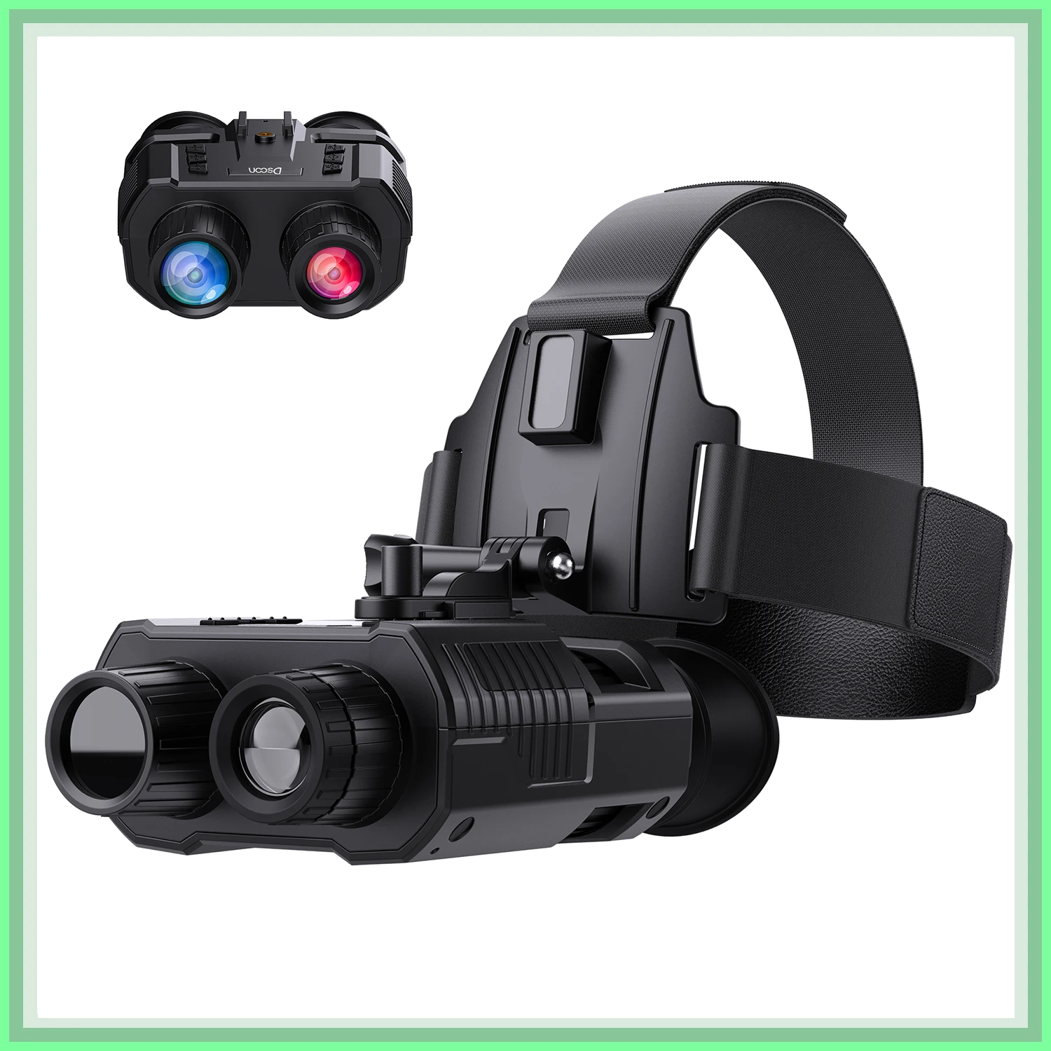 Night Vision Binoculars Goggles Infrared Digital Head Mount Built in