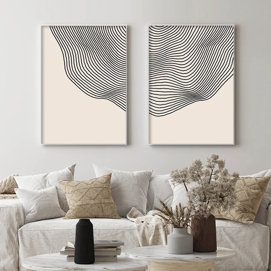 Abstract Line Canvas Wall Art