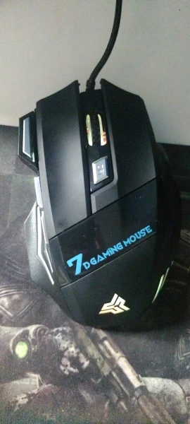 Mouse gamer para jogo computador 3200dpi com LED laser X7 USB Botões Profissional photo review