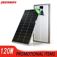Panneau solaire rigide en verre PT haute efficacité 120W, étanche IP68, cellule solaire monocristalline 12BB pour camping-car, yacht, camping, extérieur 1