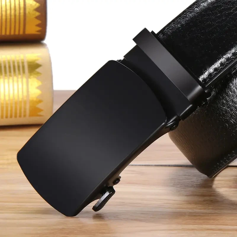men automatic men's belts wide belts leather belt direct supply black genuine leather luxury brand leather belt mens belt