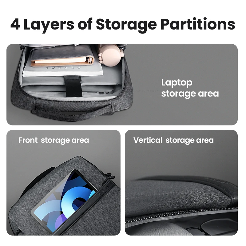 Ugreen-mochila Laptop Impermeável para Macbook Pro Air Capa Notebook Bolsa de Viagem hp Lenovo Ipad 15.6 15 14 - Imagem 4