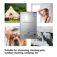 Efficace 6L chauffe-eau chaud gaz de pétrole liquéfié salle de bains chauffe-eau sans réservoir numérique en acier inoxydable chaudière instantanée Kits de chauffage 3