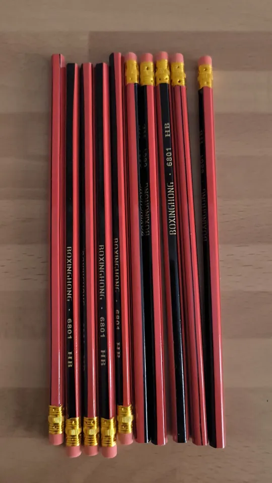 10 unids/lote lápiz de dibujo HB grafitos de madera con borrador niños dibujo escritura papelería suministros escolares photo review