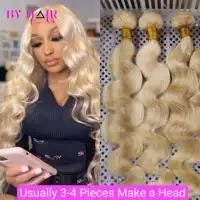 Couleur Blonde 613 paquets cheveux péruviens miel blond vague de corps paquets cheveux humains crus 32 pouces Extensions de cheveux cheveux 5