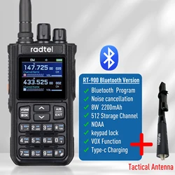 Enhanced Full Band Ham Radio Walkie Talkie with Air Band and NOAA Capabilities - US (BT Add tactical ant)