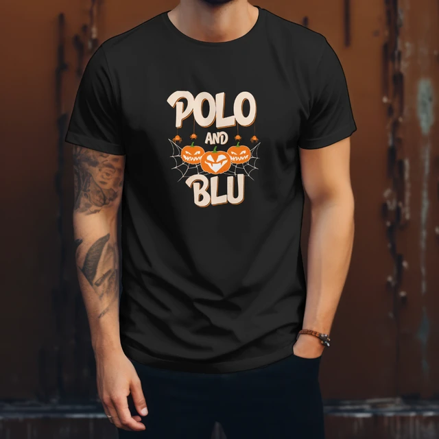 Camiseta Masculina Estampada Halloween Polo Blu em Algdão do P ao G1