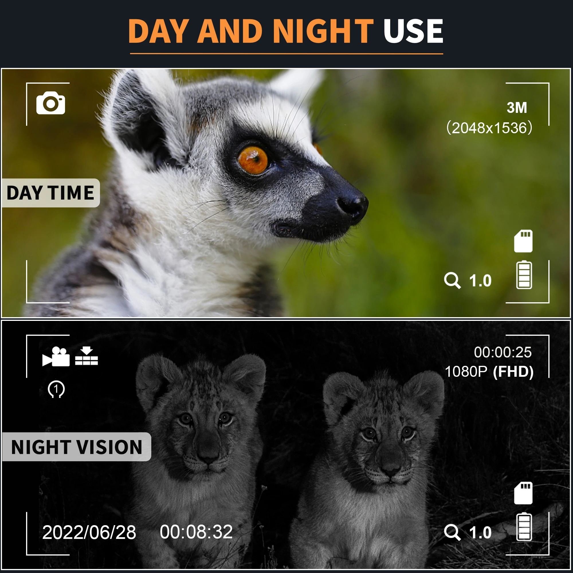 Dsoon-gafas binoculares de visión nocturna NV8000, montura Digital ...