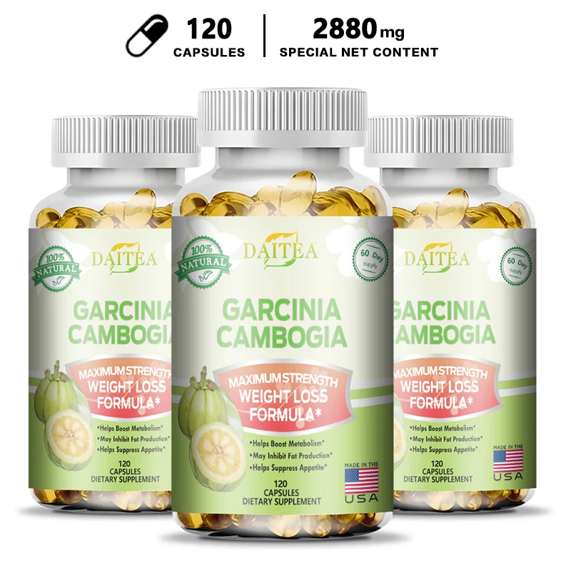 

Daitea Garcinia Cambogia Extract Supplement - Supports healthy eating, weight management for men and women, non-GMO