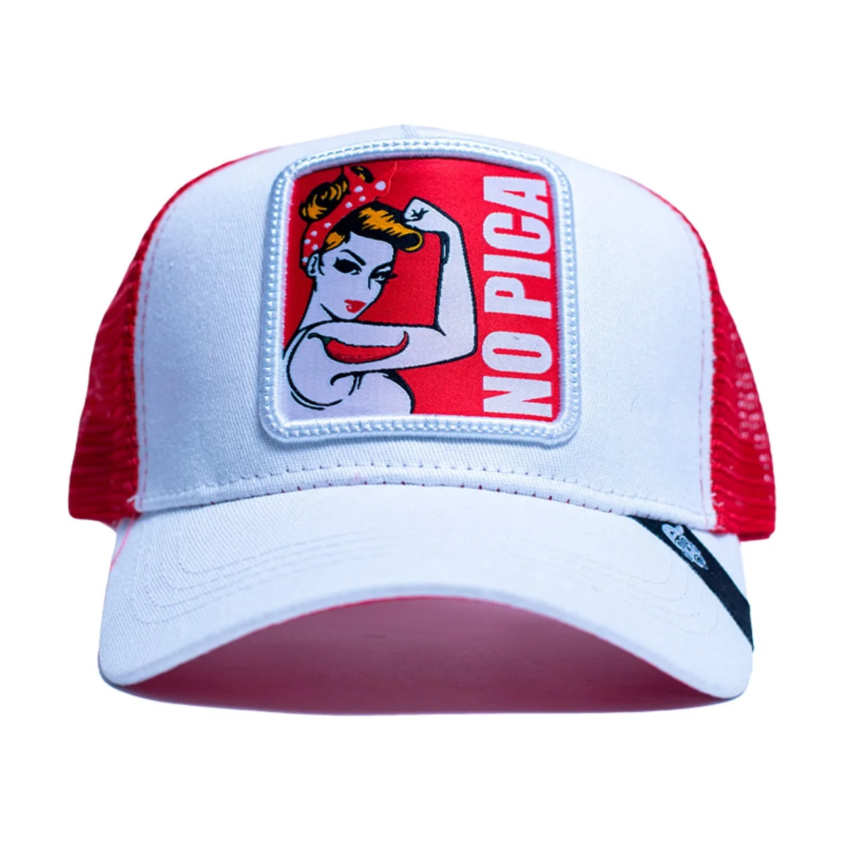 Gorra de béisbol curva con malla original Pook Frase Frase No pica