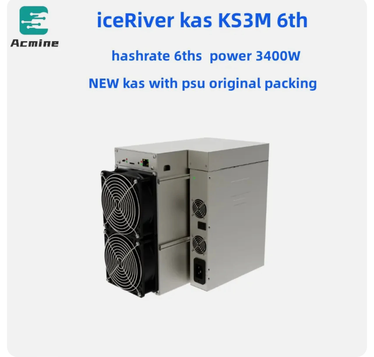 

Купите 2 и получите 1 бесплатно, как Antminer KS5 - IceRiver Kaspa KS3M 6TH/s KAS Miner